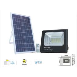LEDLUX FE37100F Faro Led Flood Light Con Pannello Solare 100W Freddo 6000K IP65 Telecomando Incluso SKU-94012 - V-TAC precio