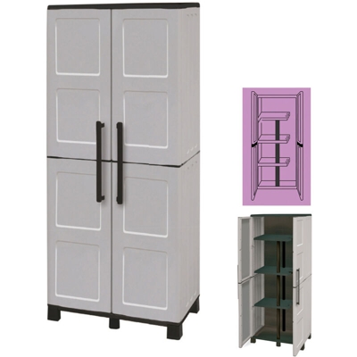 DES - Armadio portascope in resina maurer linea eco cm68x37x169h arredo giardino