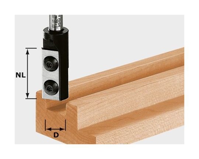 Fresa per scanalare HW con coltelli reversibili HW D18/30 S8 - Festool