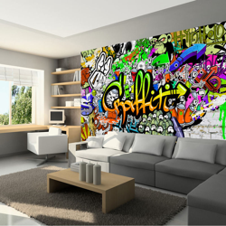 Fotomurale Graffiti on the Wall cm 250x175 Artgeist en oferta