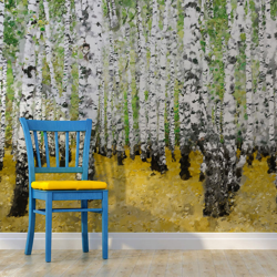 Fotomurale Nel boschetto di betulle cm 250x193 Artgeist precio
