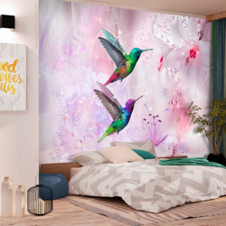 Fotomurale Colourful Hummingbirds Purple cm 150x105 Artgeist precio