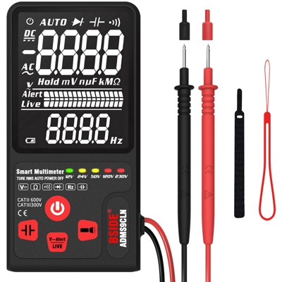 Dual Mode BSIDE ADMS9CLN automatico intelligente multimetro digitale AC / DC Resistenza Tensione Frequenza tester di capacita del diodo on-off di