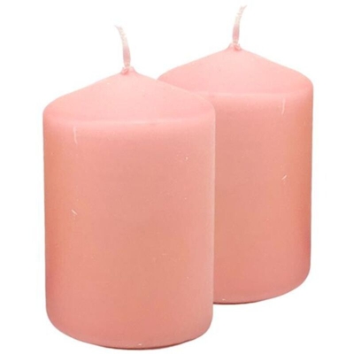 Cereria Nappi - CANDELA MOCCOLO ETEREA - Pz.2 fior di pesco rosa