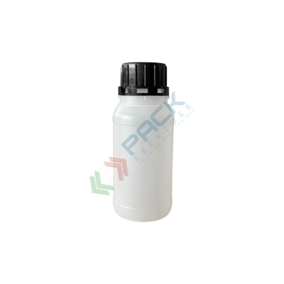 Bottiglia in plastica (HDPE), cilindrica a collo stretto, capacità 250 ml, chiusura con tappo a vite e sigillo Ø 30 mm (inclusi) (250 ml) - KARTELL