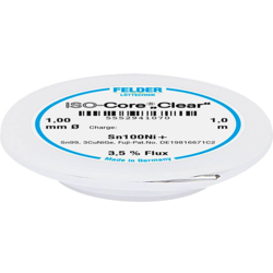 ISO-Core Clear Sn100Ni+ Stagno per saldatura Bobina Sn99.25Cu0.7Ni0.05 1 mm - Felder Löttechnik precio