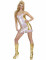 Costume disco olografico multicolore e oro donna precio