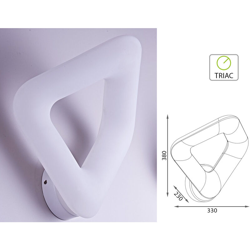 LEDLUX LD40091 Applique Lampada Led Da Parete Muro Design Moderna 20W 3000K Dimmerabile Con Triac Dimmer SKU-40091 - V-TAC en oferta