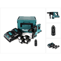 Makita DHR 281 PG4J Tassellatore a batteria 2x 18 V / SDS-PLUS in valigetta Makpac + 4x Batterie BL 1860 B 6,0 Ah + 1x Caricabatterie doppio DC 18 RD en oferta
