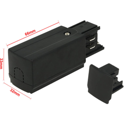 Kit Connettore Alimentazione e Terminale Chiusura Colore Nero Per Binario Guida Trifase CB40203 - LEDLUX precio
