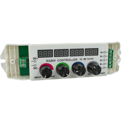 Centralina RGBW Led Dimmer PWM Controller Modulo Manuale Con Manopole e Display 4 Canali 12V 24V 5AX4 - LEDLUX precio