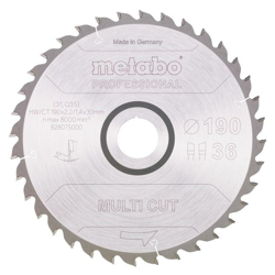 Lama per seghe circolari HW/CT 190x30, 36 DA 5° - 628075000 - Metabo precio