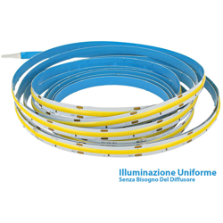 BL2414C 24V Bobina Striscia Led COB 14W/M 120LM/W 1700LM/M Bianco Caldo 2700K 5 Metri IP20 No Puntini Luce Continua Uniforme - Ledlux en oferta
