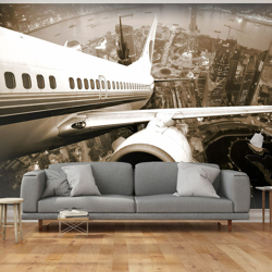 Fotomurale Vista su citta da un aereo cm 200x154 Artgeist en oferta