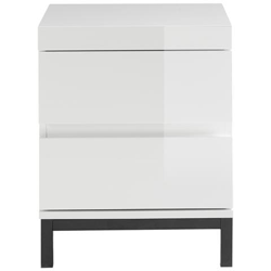 Comodino Di Design Con 2 Cassetti Laccati Bianchi Koll características