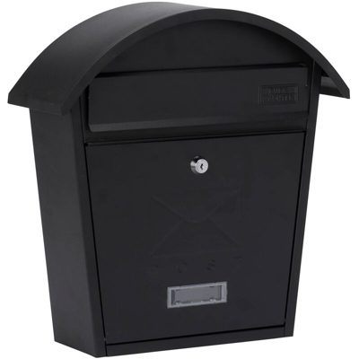 MB06 - Cassetta delle lettere classica 2, colore: Nero - Sterling