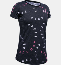 T-shirt UA Printed Wordmark Graphic da ragazza características
