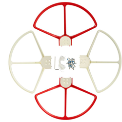 vhbw Protezione rotore bianco rosso per drone multicottero quadricottero DJI Phantom 2, 2 Vision, 2 Vision + plus, 3 Advanced, 3 Professional, FC40 precio