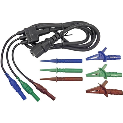 CIH29923 KIT puntali di sicurezza [Spina 4 mm - Spina IEC C16] 1.50 m Blu, Verde, Marrone - Cliff