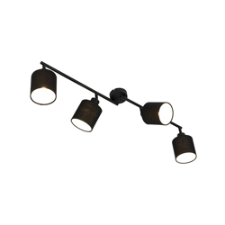 QAZQA Faretto hetta - Moderno - Tessuto,Acciaio - Nero - Oblungo Max. 4 x Watt características