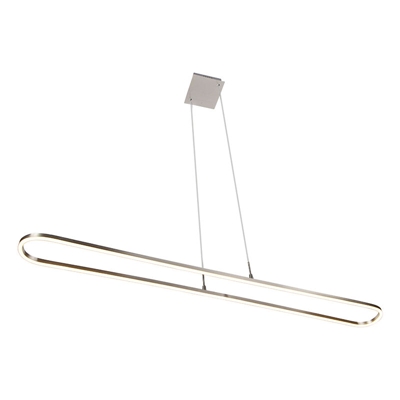 Lampada a sospensione charlie - Moderno - Plastico,Metallo - Acciaio - Oblungo Non sostituibile Max. 1 x 30 Watt - Qazqa