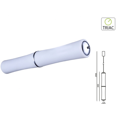 Lampadario LED a Sospensione con Doppio Cilindro Verticale 32W Colore Bianco Satinato 3000K Triac Dimmerabile - V-tac