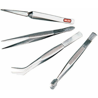 PINZE DI PRECISIONE PINZETTE PINZETTA SET KIT 4 PEZZI ACCIAIO INOX PINZA - Valex
