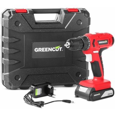 Trapano avvitatore senza fili con batteria al litio 21V - GREENCUT