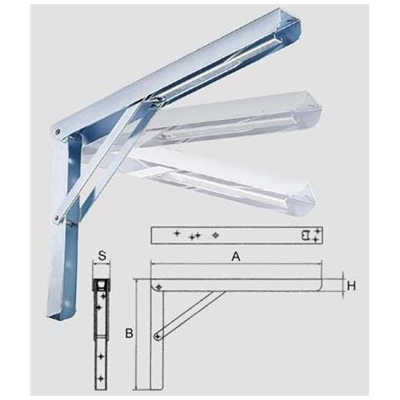 Mensola Ribalt. 3pos-2534 Cm. 40 Zinc Pz. 4