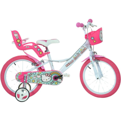 Bicicletta per Bambina 14 Pollici Hello Kitty 3 4 5 6 Anni Rotelle Cestino Bimba - DINO BIKES características