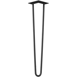 Hairpin Leg Gambe per tavolo robuste in un set di 4 d´acciaio - nero - 72 cm - 2 barre - [EN.CASA] precio
