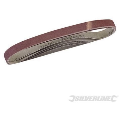 Silverline Nastri abrasivi 13 x 457 mm 5pz 40, 60, 2 x 80, 120G