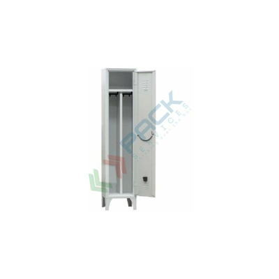 Armadio spogliatoio sporco pulito in metallo, 1 vano, 1 tramezzo, Mis. 400 L x 500 P x 1800 H mm, maniglia in metallo (1 Vano - Mis. 400 L x 500 P x