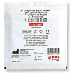 Pack Services - Garza sterile a 8 pieghe in puro cotone ad alto potere assorbente, Mis. 10 x 10 cm en oferta
