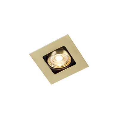 QAZQA Faretto da incasso - Art déco - Acciaio - Oro/Ottone/Nero - Quadrato Max. 1 x Watt