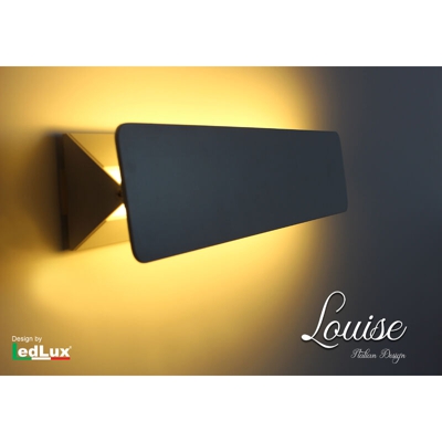 Ledlux - Applique Led Da Parete Modello Louise Italian Design Moderna 12W Orientabile Bianco Caldo