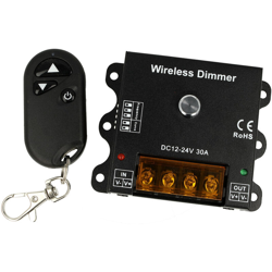 LEDLUX CL2273 Led Dimmer PWM 12V 24V 30A Con Telecomando RF Wireless Frequenza PWM e Dimming Curve Regolabile DM111 características