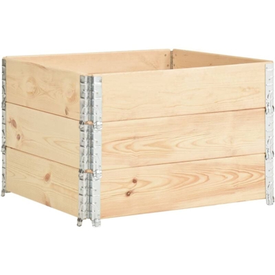 Collari per Pallet 3 pz 100x100 cm in Legno Massello di Pino - VIDAXL