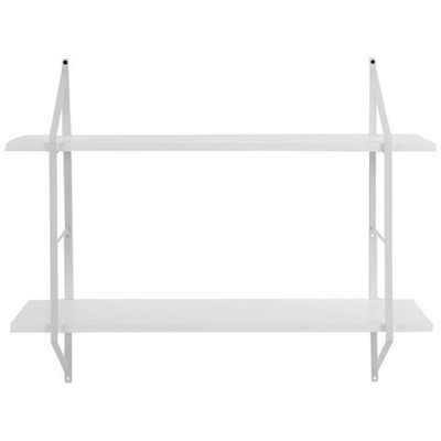 Mensola Murale Design Legno Bianco E Metallo Bridge