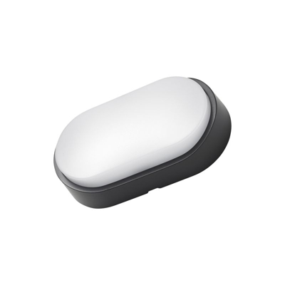No Brand - PLAFONIERA LED OVALE NERA 14W 1000LM 4000K MAURER