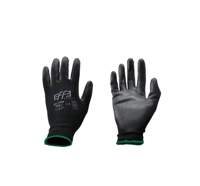 Effe - Guanti poliuretano nero taglia 9 - EFFESAFETY