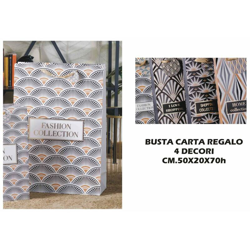 BUSTA REGALO CARTA CM.50X20X70h 4 DECORI - BIGHOUSE IT precio
