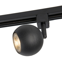 QAZQA Faretto trifase per binario gissi - Moderno - Metallo - Nero - Tondo Max. 1 x Watt precio