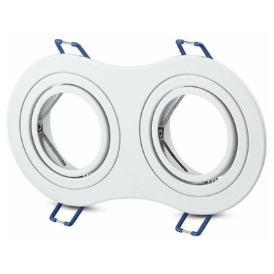 faro incasso soffitto cornice cromo tondo orientabile foro 74mm con gu10 / g5.3 - V-TAC