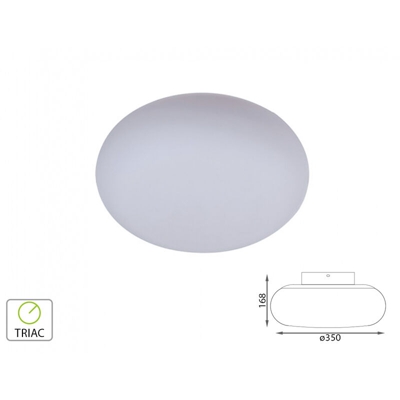 LEDLUX LD40051 Applique Lampada Led Da Parete o Plafoniera Da Soffitto Moderna 25W Rotonda Diametro 350mm 3000K Dimmerabile Triac Dimmer SKU-40051