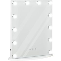 Specchio da Tavolo per Trucco e Make up con 12 Luci a LED Dimmerabili e Interruttore Touch - Homcom precio