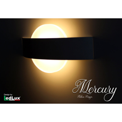 Ledlux - Applique Led Da Parete Modello Mercury Italian Design Moderna 6W Bianco Caldo precio