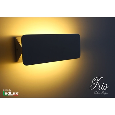 Ledlux - Applique Led Da Parete Modello Iris Italian Design Moderna 10W Orientabile Bianco Caldo