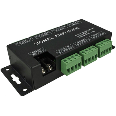Amplificatore Segnale SPI Dream Color Signal Amplifier 6 Canali Per Bobina Led Magic Color 12V 24V HC600 - LEDLUX