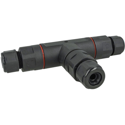 Connettore Giunta Di Connessione Forma T IP68 Senza Viti Collegamento Veloce 3 Posti Per Cavo Elettrico 6-12mm - LEDLUX